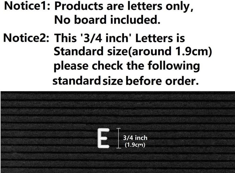 G GAMIT Pre-Cut 3/4 Inch White Letters for Felt Letter Board,340pcs plastic letters including Characters,Numbers,Symbols&Emoji for Message Board - (No Board Included) - Image 2